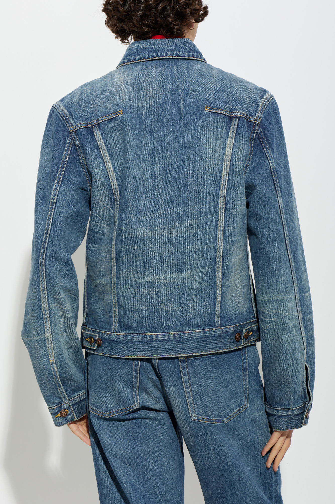 Alexander McQueen Denim jacket with a 'vintage' effect | Men's